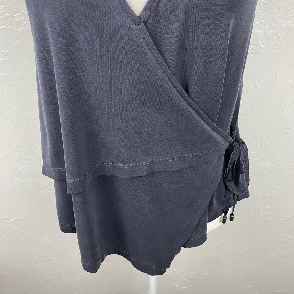 Free People slate gray Babetown Wrap tank XS - Picture 3 of 11